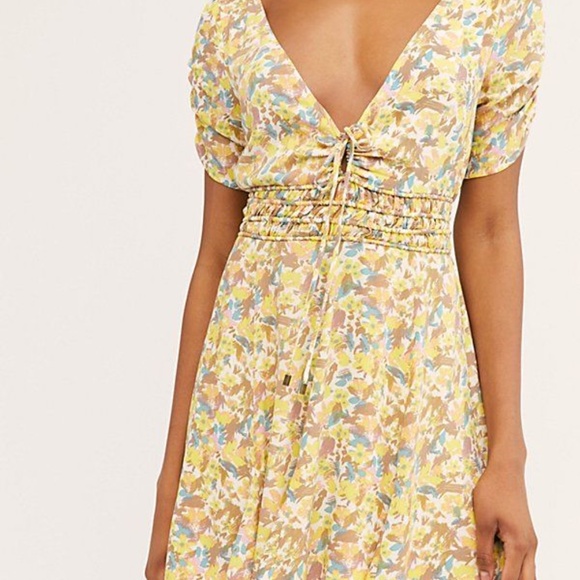 Free People Forget Me Not Mini Smocked Dress NWT - Picture 5 of 16